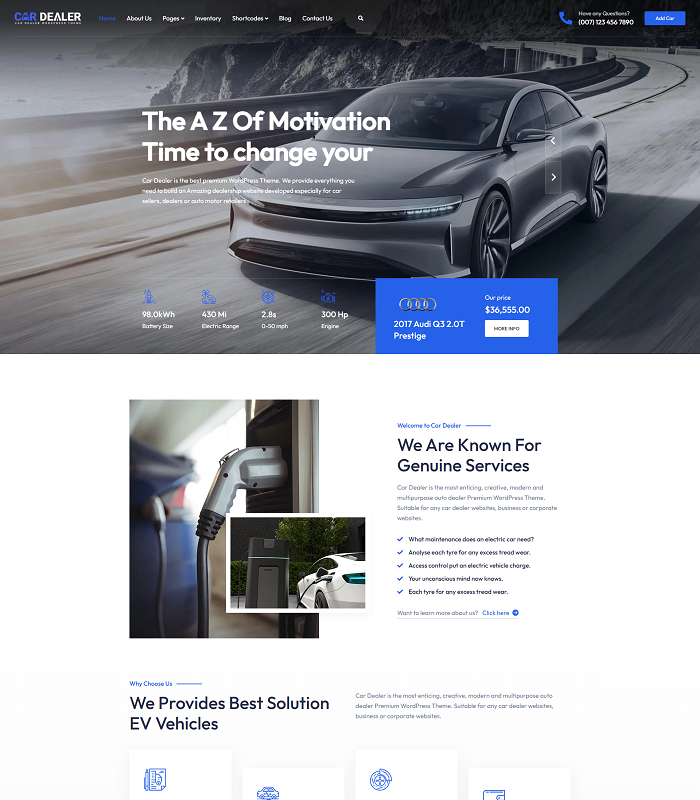 Web platforms for auto services